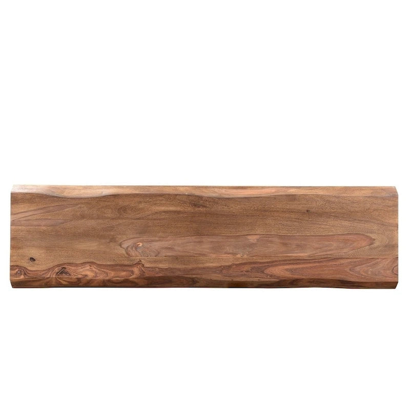Banc artisanal en bois de sheesham Carbon Loft Astor, à bord vif, 60 po - 60 x 16 x 18