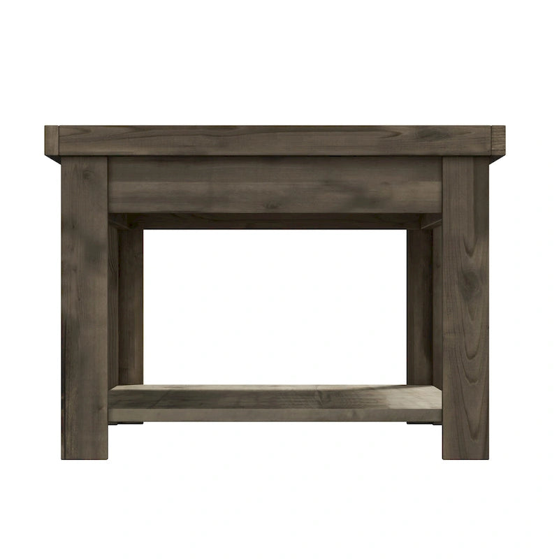 Table basse Bridgevine Home Joshua Creek de 48 pouces, aucun assemblage requis, finition bois de grange