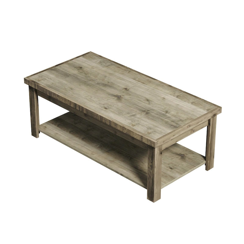 Table basse Bridgevine Home Joshua Creek de 48 pouces, aucun assemblage requis, finition bois de grange