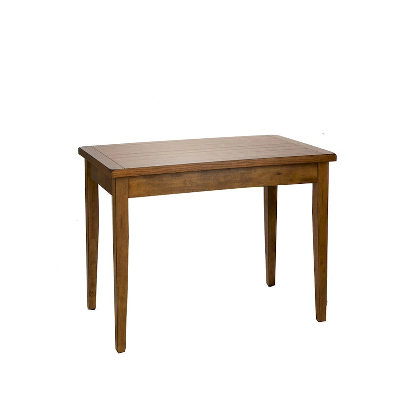Ensemble de salle à manger Treasures Rustic Oak 5 pièces avec plateau massif et dossier en forme de gerbe