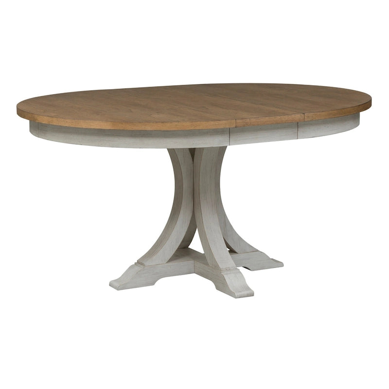 Ensemble de 5 pièces de table sur pied blanc antique « Farmhouse Reimagined »