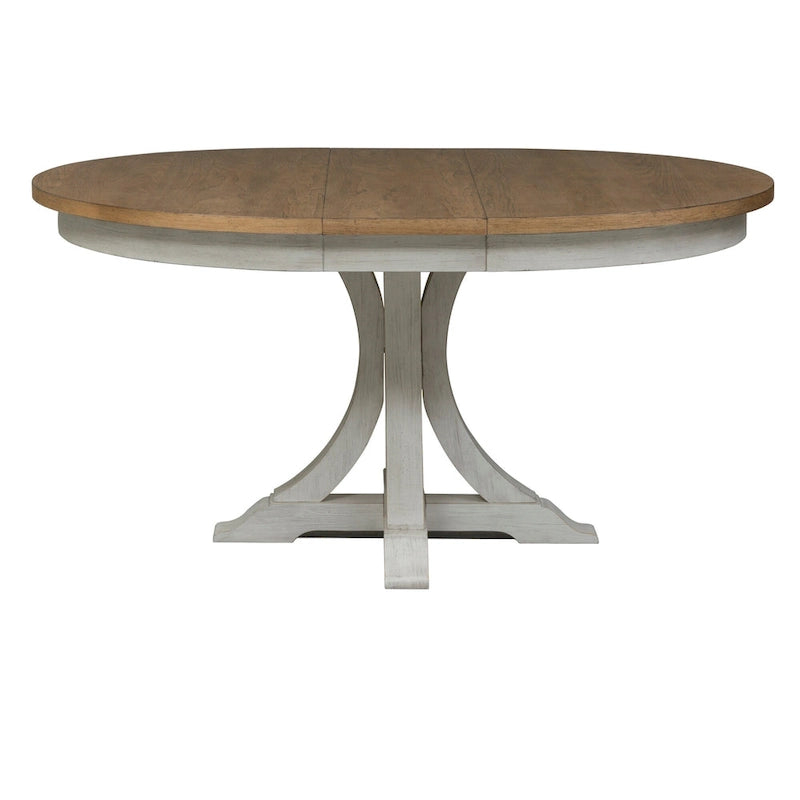 Ensemble de 5 pièces de table sur pied blanc antique « Farmhouse Reimagined »