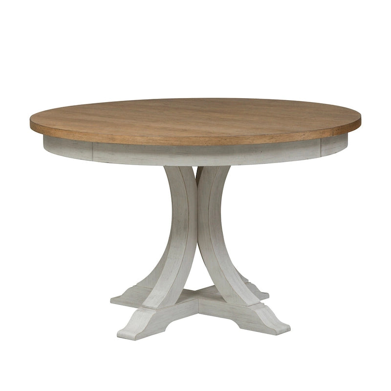 Ensemble de 5 pièces de table sur pied blanc antique « Farmhouse Reimagined »