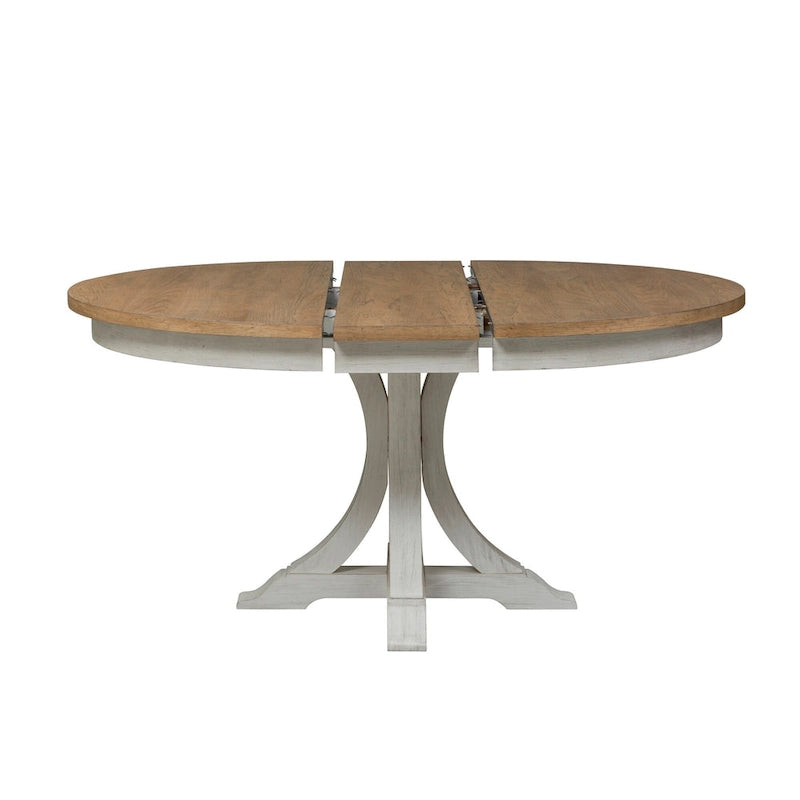 Ensemble de 5 pièces de table sur pied blanc antique « Farmhouse Reimagined »