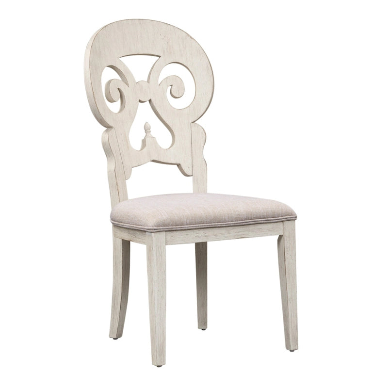 Ensemble de 5 pièces de table sur pied blanc antique « Farmhouse Reimagined »