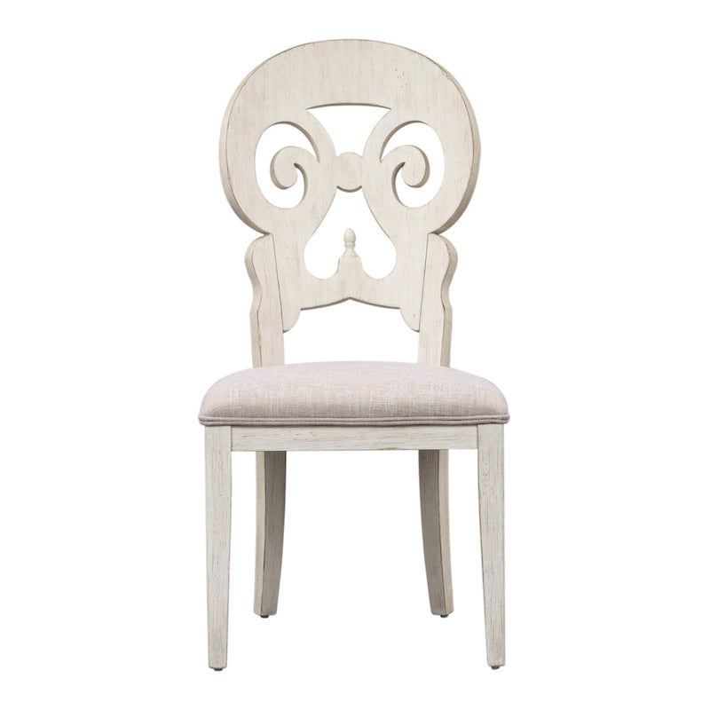 Ensemble de 5 pièces de table sur pied blanc antique « Farmhouse Reimagined »