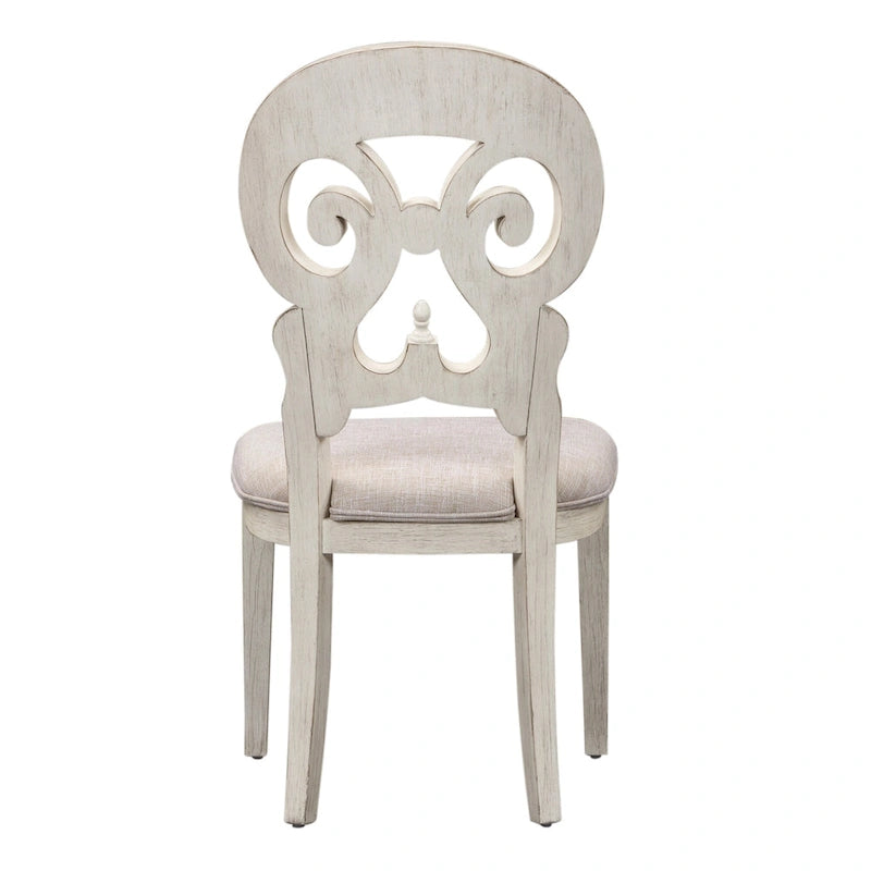 Ensemble de 5 pièces de table sur pied blanc antique « Farmhouse Reimagined »
