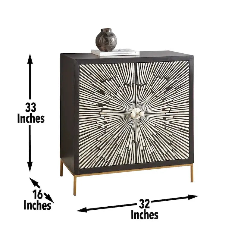Meuble d'appoint 2 portes Sunburst Avon de Steve Silver