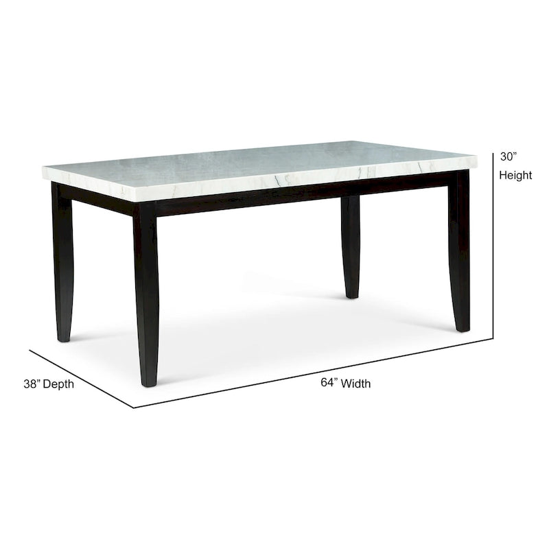 Table à manger en marbre blanc Steve Silver Winlock