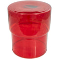 Table d'appoint moderne en verre - Transparente ou rouge - Décor Roche River