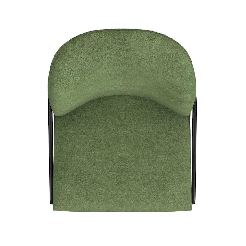 Chaise de salle à manger HomePop moderne rembourrée en velours - paquet individuel