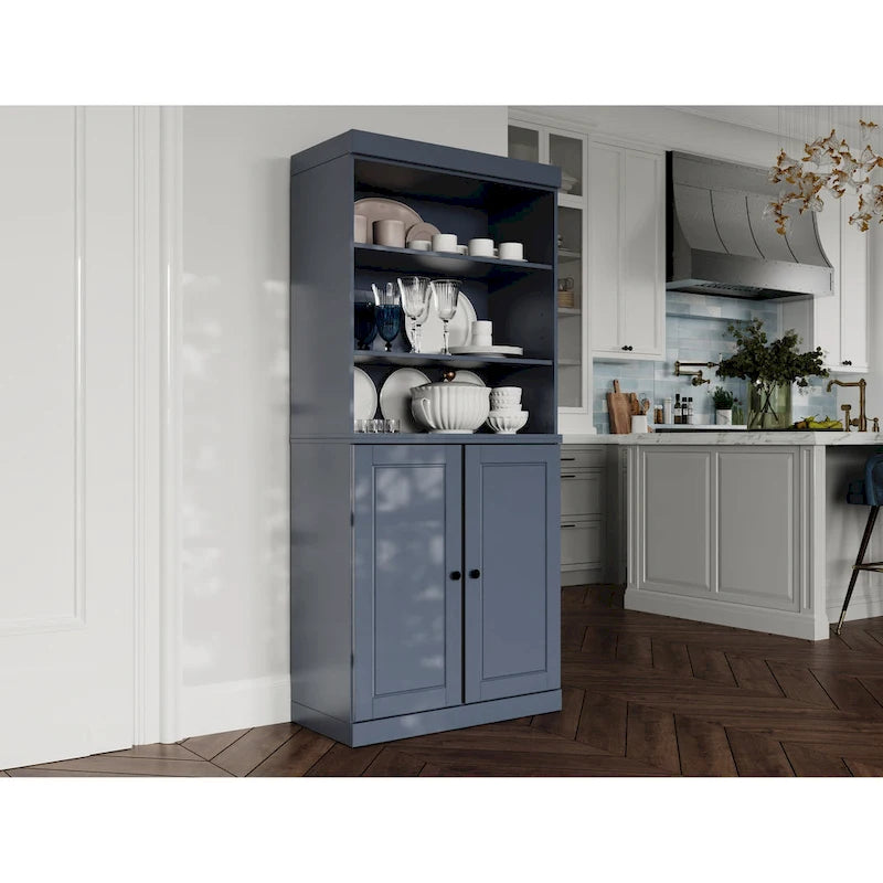 Garde-manger de cuisine 100 % bois massif 32 po avec 2 portes par Palace Imports