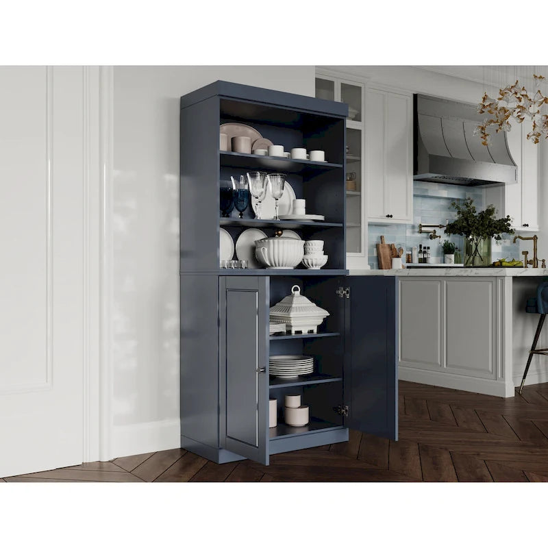 Garde-manger de cuisine 100 % bois massif 32 po avec 2 portes par Palace Imports