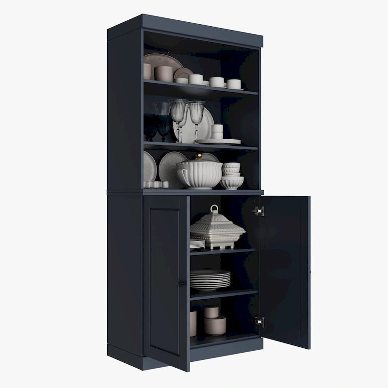 Garde-manger de cuisine 100 % bois massif 32 po avec 2 portes par Palace Imports