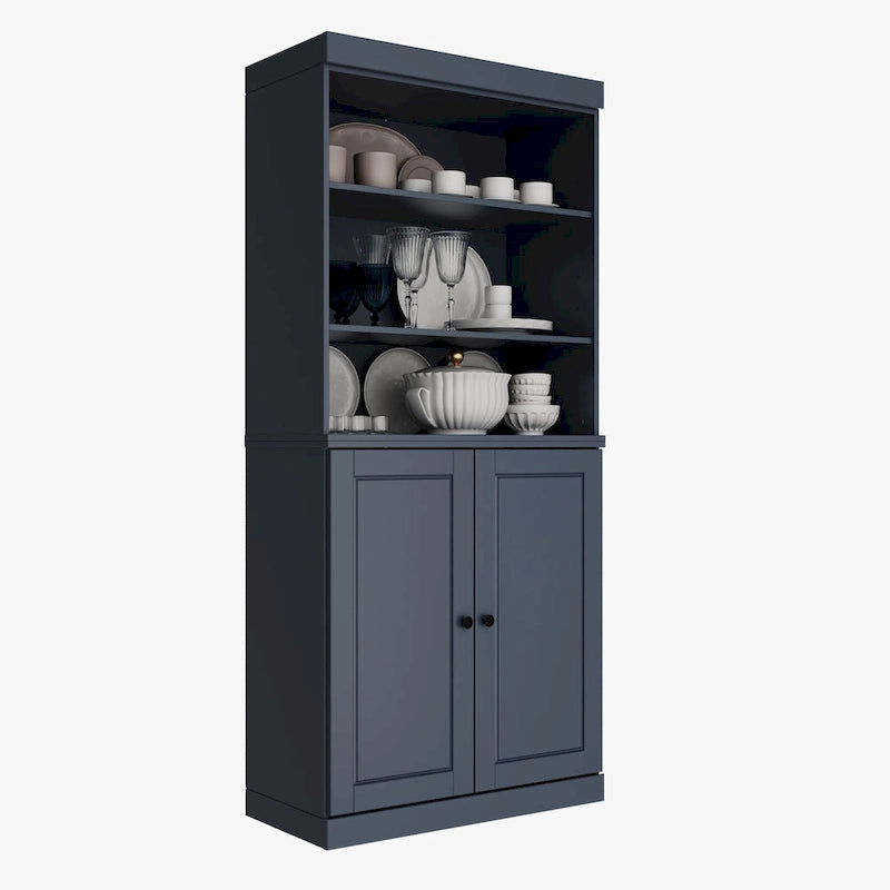 Garde-manger de cuisine 100 % bois massif 32 po avec 2 portes par Palace Imports