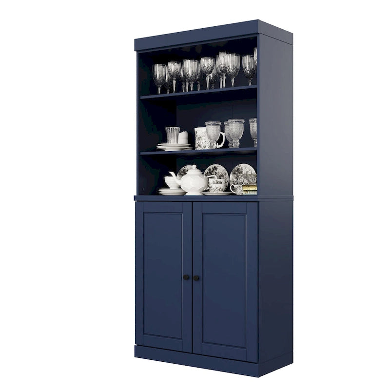 Garde-manger de cuisine 100 % bois massif 32 po avec 2 portes par Palace Imports