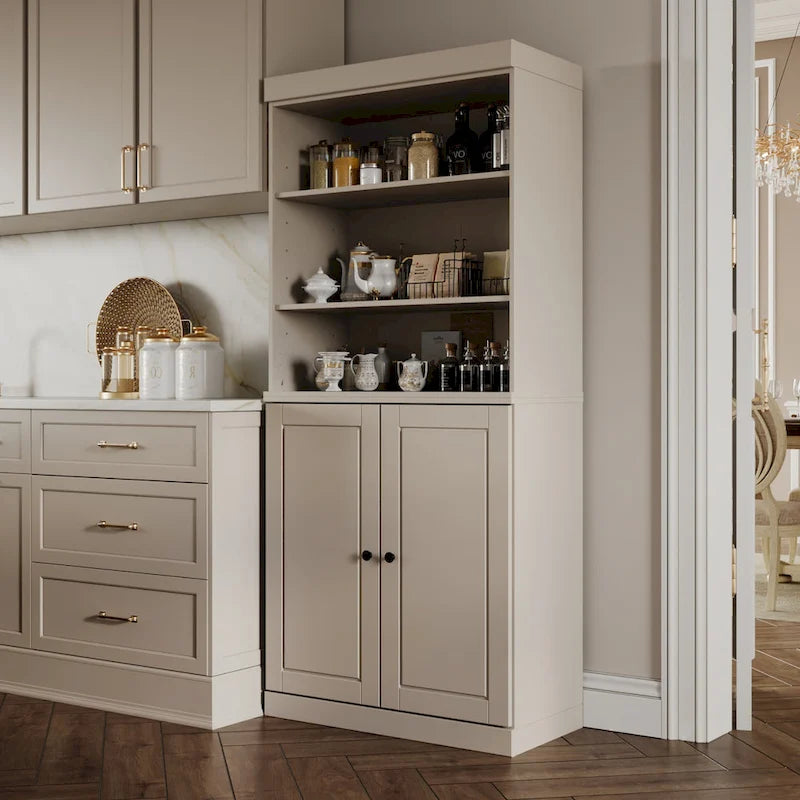 Garde-manger de cuisine 100 % bois massif 32 po avec 2 portes par Palace Imports