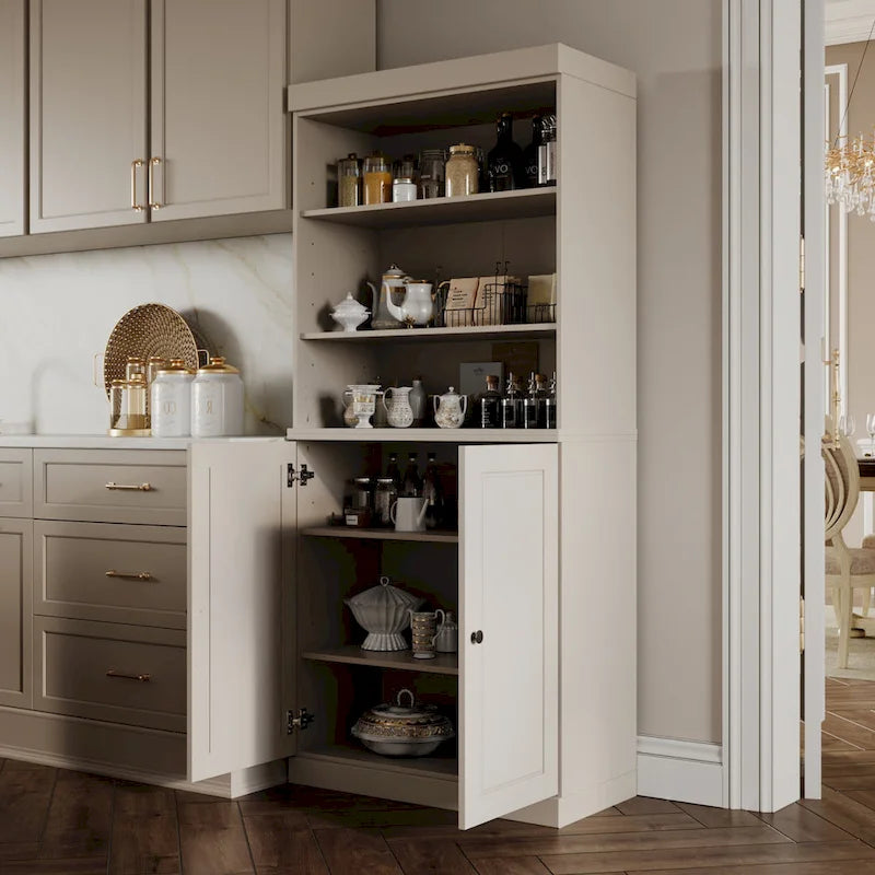 Garde-manger de cuisine 100 % bois massif 32 po avec 2 portes par Palace Imports