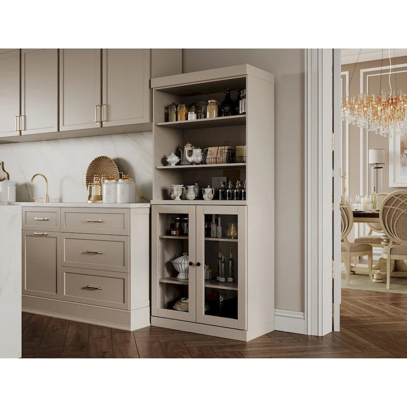 Garde-manger de cuisine 100 % bois massif 32 po avec 2 portes par Palace Imports