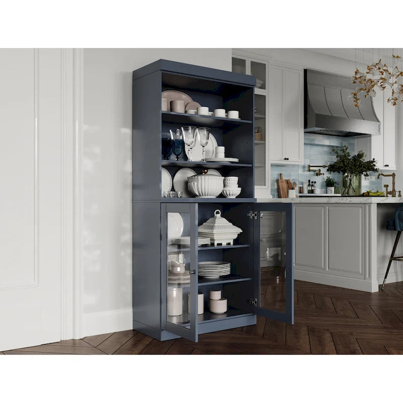 Garde-manger de cuisine 100 % bois massif 32 po avec 2 portes par Palace Imports