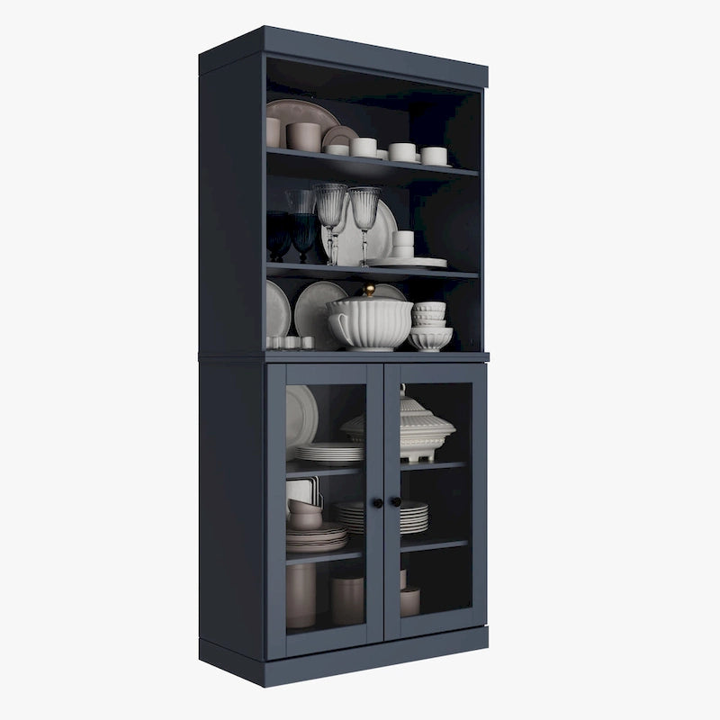 Garde-manger de cuisine 100 % bois massif 32 po avec 2 portes par Palace Imports