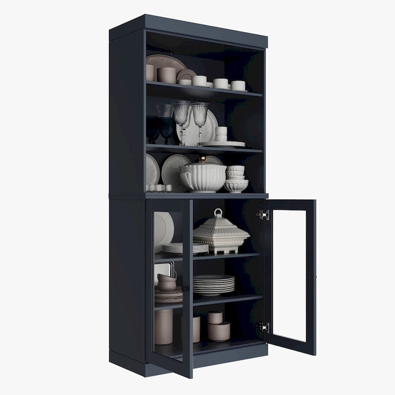 Garde-manger de cuisine 100 % bois massif 32 po avec 2 portes par Palace Imports