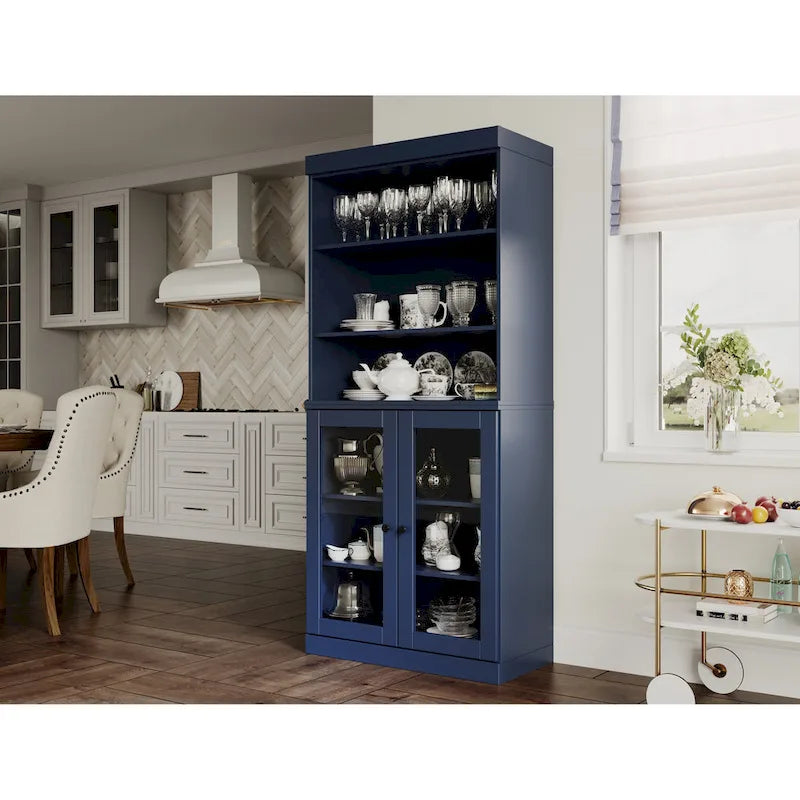 Garde-manger de cuisine 100 % bois massif 32 po avec 2 portes par Palace Imports