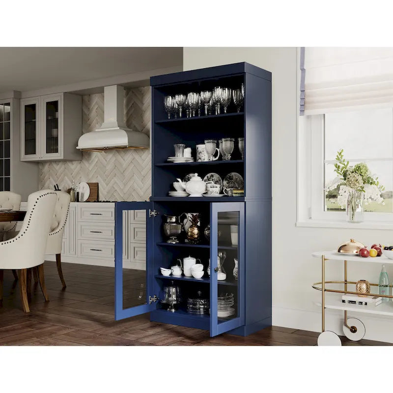 Garde-manger de cuisine 100 % bois massif 32 po avec 2 portes par Palace Imports