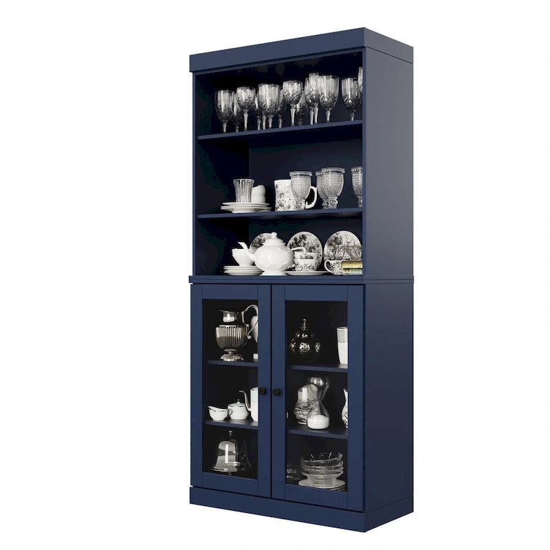 Garde-manger de cuisine 100 % bois massif 32 po avec 2 portes par Palace Imports