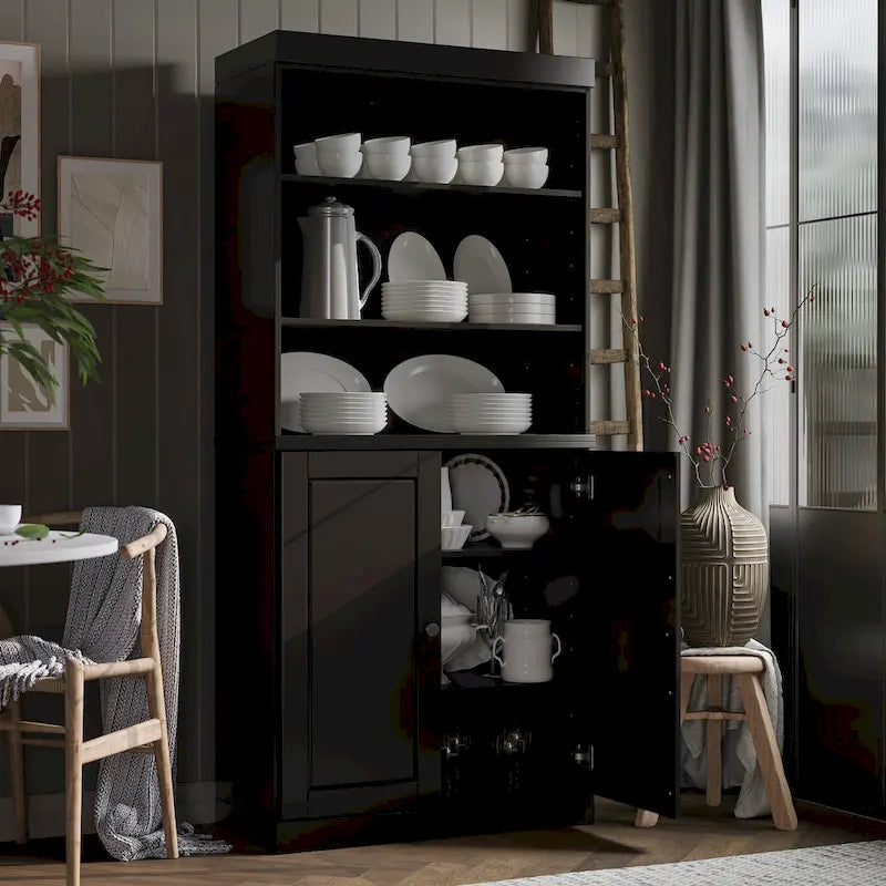 Garde-manger de cuisine 100 % bois massif 32 po avec 2 portes par Palace Imports