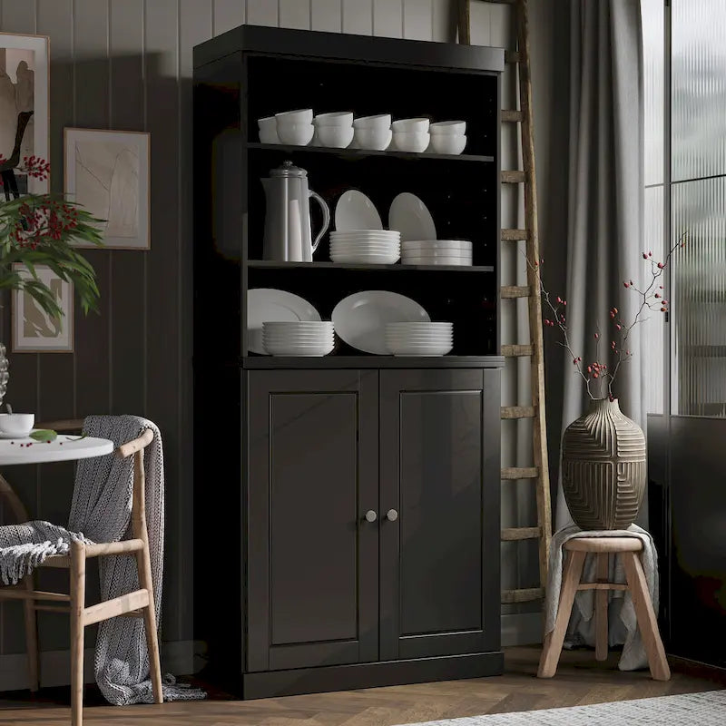 Garde-manger de cuisine 100 % bois massif 32 po avec 2 portes par Palace Imports