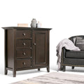WYNDENHALL Halifax Armoire de rangement de style transitionnel en bois massif, 37 po de largeur - 37 larg. x 17 prof. x 36 haut.
