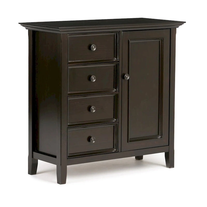 WYNDENHALL Halifax Armoire de rangement de style transitionnel en bois massif, 37 po de largeur - 37 larg. x 17 prof. x 36 haut.