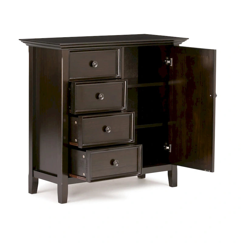 WYNDENHALL Halifax Armoire de rangement de style transitionnel en bois massif, 37 po de largeur - 37 larg. x 17 prof. x 36 haut.