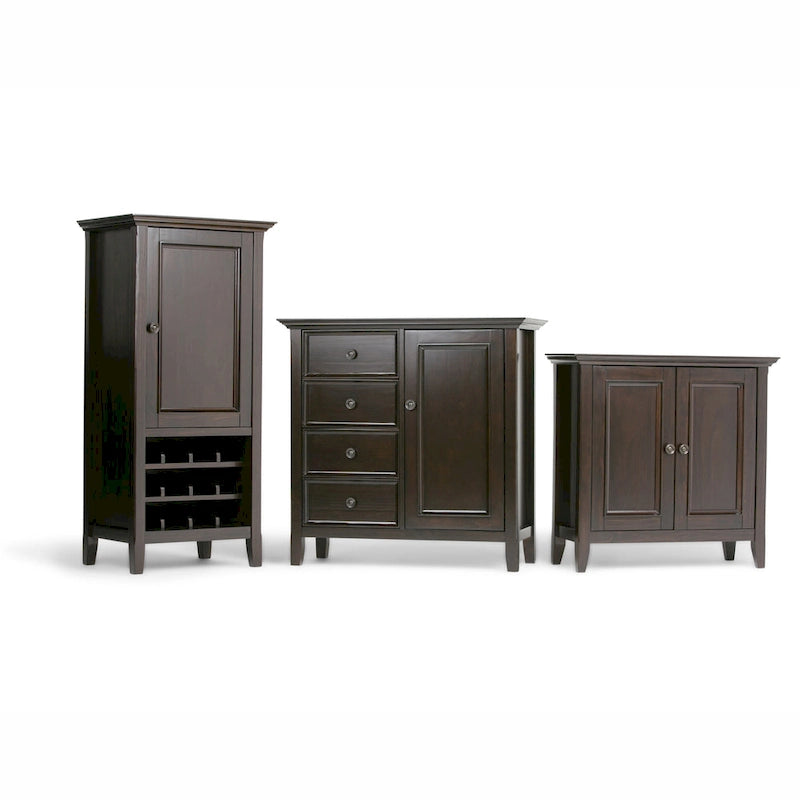 WYNDENHALL Halifax Armoire de rangement de style transitionnel en bois massif, 37 po de largeur - 37 larg. x 17 prof. x 36 haut.
