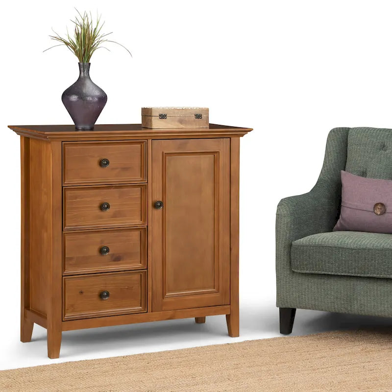 WYNDENHALL Halifax Armoire de rangement de style transitionnel en bois massif, 37 po de largeur - 37 larg. x 17 prof. x 36 haut.