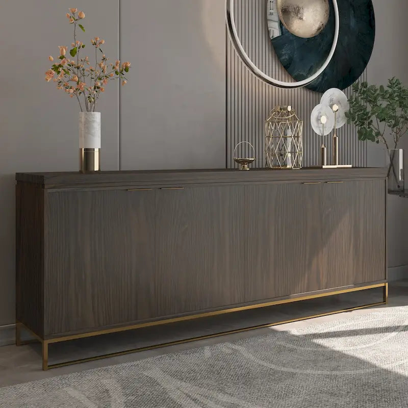 Meuble d'appoint Clihome Furniture en bois à 4 portes