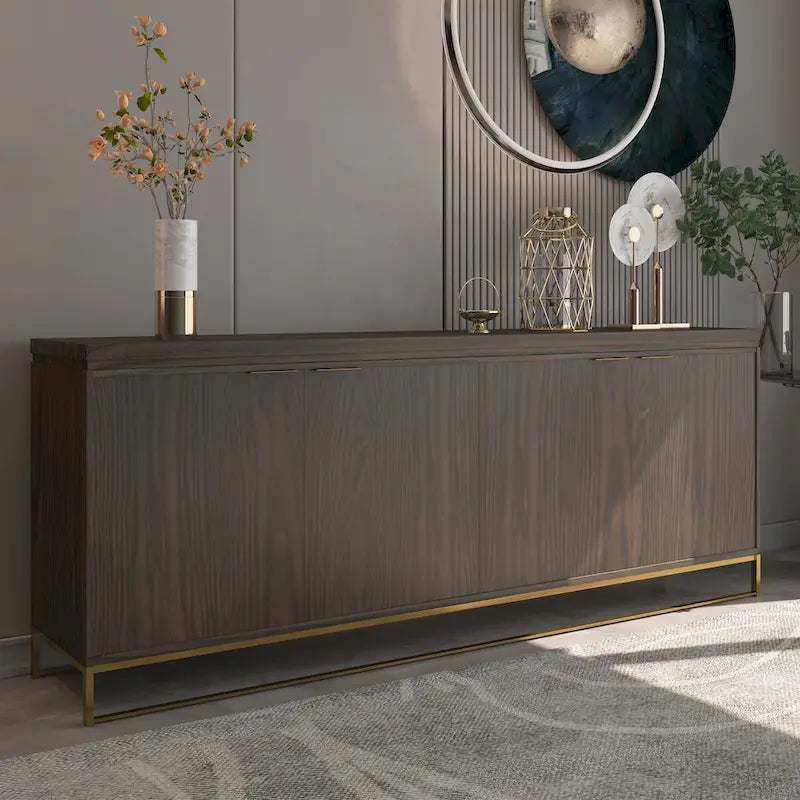 Meuble d'appoint Clihome Furniture en bois à 4 portes