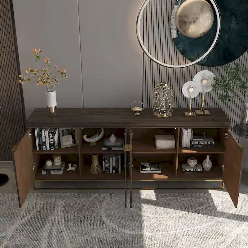 Meuble d'appoint Clihome Furniture en bois à 4 portes