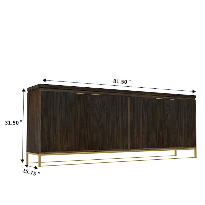 Meuble d'appoint Clihome Furniture en bois à 4 portes