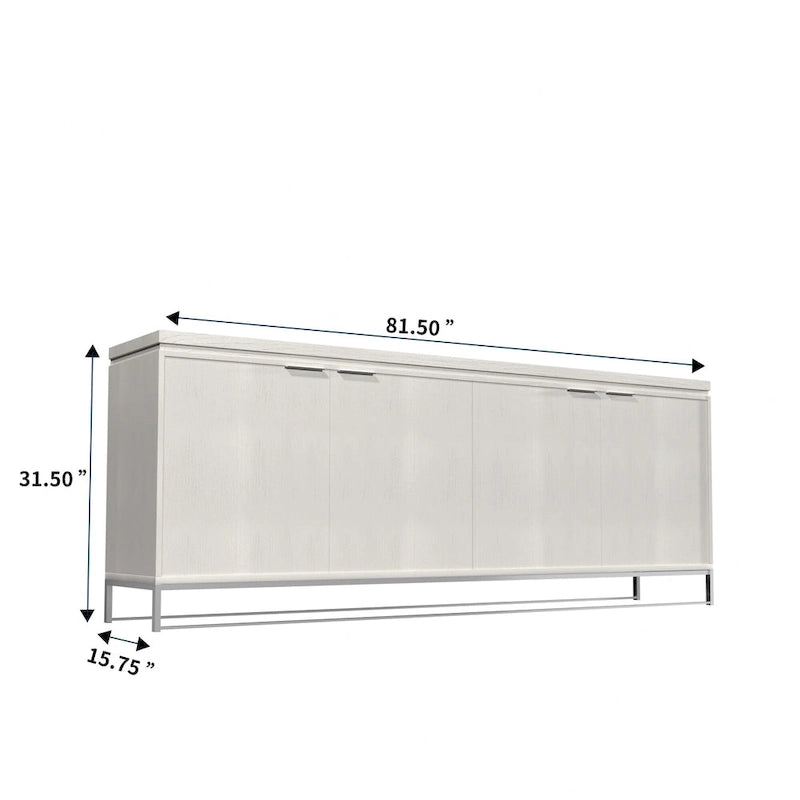 Meuble d'appoint Clihome Furniture en bois à 4 portes