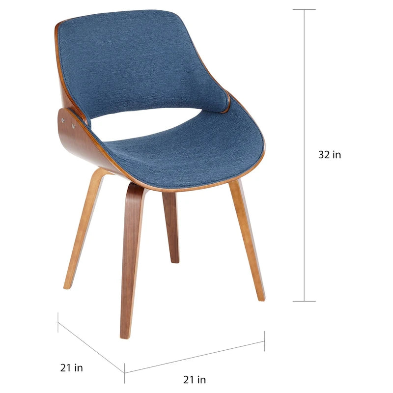 Chaise de salle à manger/d'appoint rembourrée moderne Carson Carrington Svetlana de style Mid-century