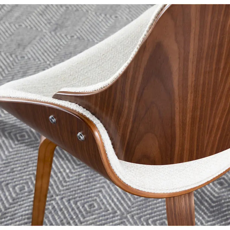 Chaise de salle à manger/d'appoint rembourrée moderne Carson Carrington Svetlana de style Mid-century