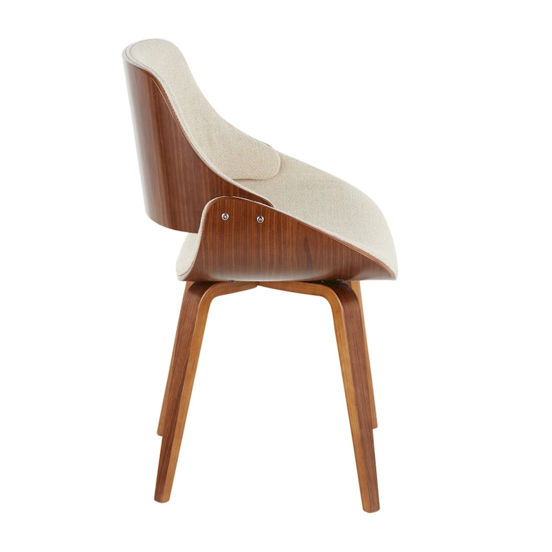 Chaise de salle à manger/d'appoint rembourrée moderne Carson Carrington Svetlana de style Mid-century