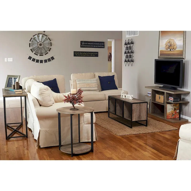 Table d'appoint latérale Household Essentials avec étagère de rangement