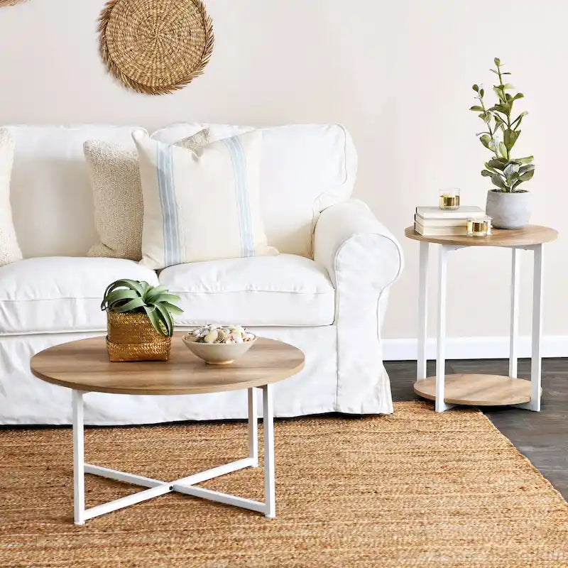 Table d'appoint latérale Household Essentials avec étagère de rangement