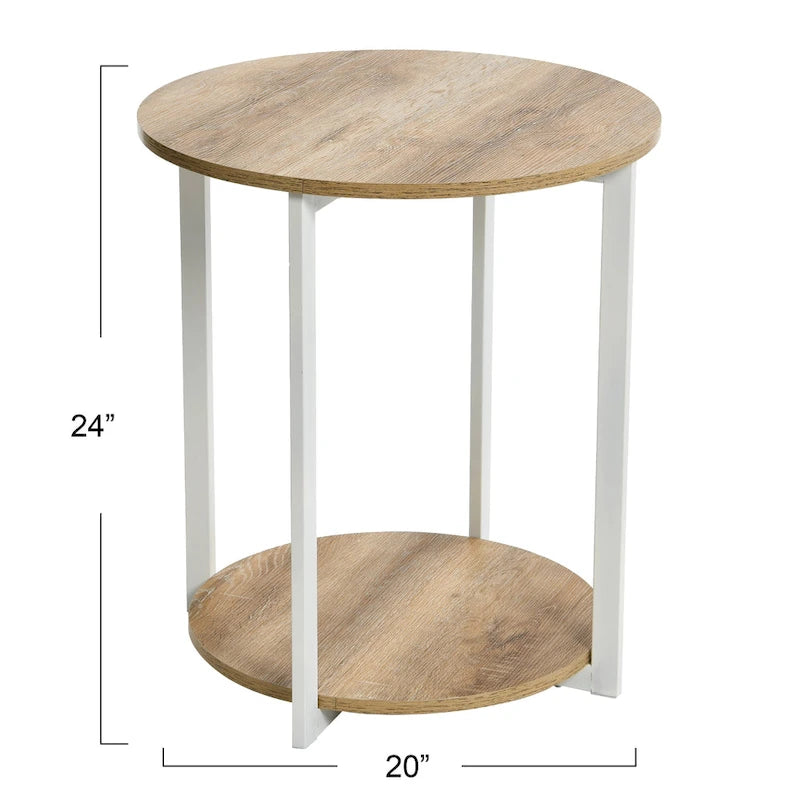 Table d'appoint latérale Household Essentials avec étagère de rangement
