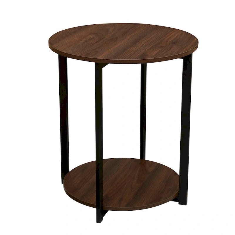Table d'appoint latérale Household Essentials avec étagère de rangement