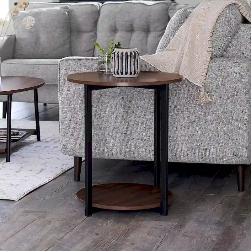 Table d'appoint latérale Household Essentials avec étagère de rangement