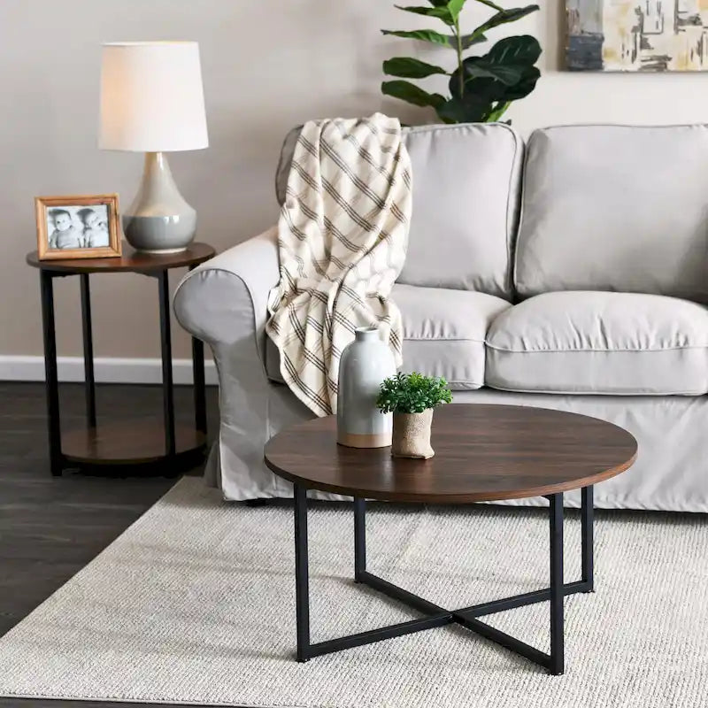 Table d'appoint latérale Household Essentials avec étagère de rangement